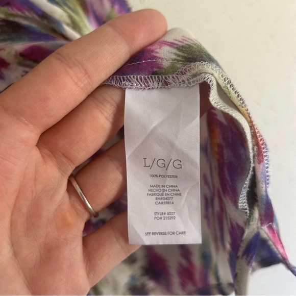 Cabi Colorful Rainbow Lightweight Short Sleeve Blouse Casual Summer Large - Picture 3 of 7